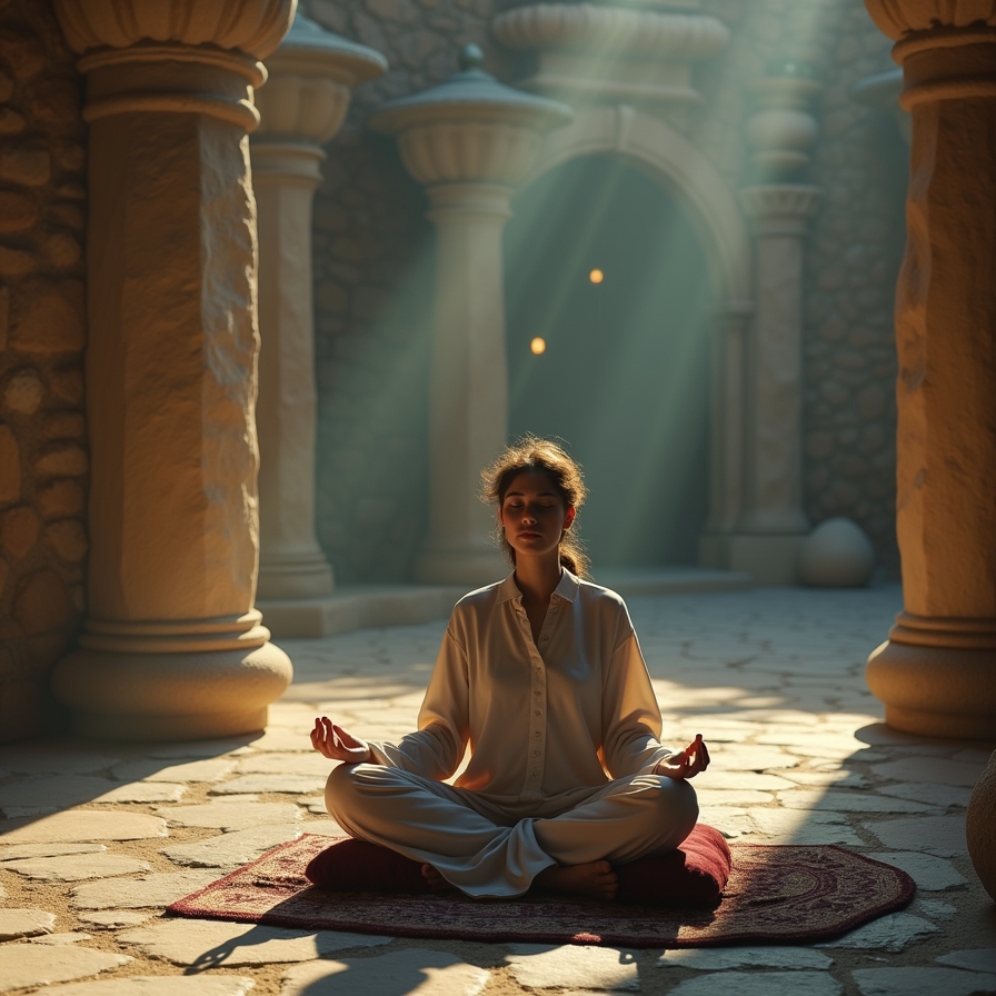 Peaceful meditation session at Snoakvault